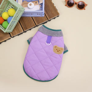 Huisdier Herfst Winter Verdikte warme kleding Middelgrote kleine honden Leuke riem Compatibele hondenoutfit Tuanzi <span class=keywords><strong>Fake</strong></span> Two Piece - Product Image 2