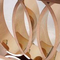 Entrée d'hôtel moderne turque décorant un long coin carré mince métal doré blanc Art marbre pierre dessus Console Table