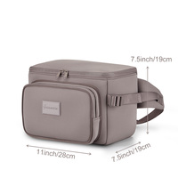 Sac banane en néoprène imperméable de couleur unie avec sangle réglable pour sports de plein air, grande capacité