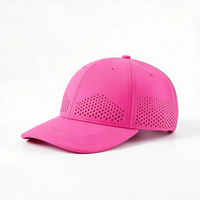 Casquette de baseball unisexe bleue à 6 panneaux avec œillets en maille et logo de golf sur la visière pour les sports printemps-été