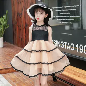 Korean Fashion Girls Soft Breathable Cotton Puffy Skirt For Children Party Dress From China Supplier