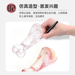 Pet Chew Toy Simulated Chicken Leg <b>Bite</b> Resistant For Medium To Large Dogs Meat Flavored Nylon Teeth Cleaning - Product Image 3