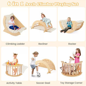 Houten Driehoek Kids Speelgoed Klimmer Speeltuin Klimmen Driehoek Montessori Pickler Indoor Glijbaan Voor Kinderen - Product Image 5