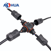 Connecteur de câble de Signal d'alimentation à verrouillage à vis M23 35A X Type Splitter 1 en 2/3 /4 sortie de puissance IP68 connecteur LED pour l'éclairage