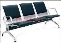 Banc de sièges publics pour aéroport 3 places Chaise longue pour réception Chaise d'attente avec coussin