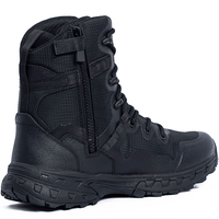 Bottes tactiques légères mi-mollet, à lacets et fermeture éclair, avec doublure en maille respirante, pour la randonnée en extérieur