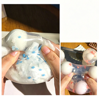 DIY Boule anti-stress souple à presser, faite main, à coque croustillante, texture râpée, à la vaseline, en forme de boulette de riz, sans rebond