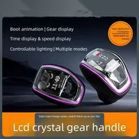 YINHI 2026 Pommeau de levier de vitesse LCD à cristaux dynamiques, lumière ambiante personnalisable, 8 thèmes, garantie 1 an, contrôlé par application pour voitures