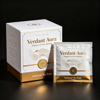 Boîte d'emballage personnalisée en carton enduit d'argile, boîte standard en carton pour sachets de thé et emballages professionnels de thé