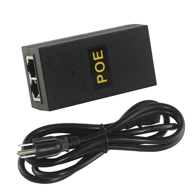 48V 0.5A Two Rj45 Jacks Gigabit PoE Adapter Power Injection Module Wireless Ethernet Poe Injector