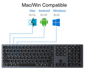OEM未定义的teclado de aluminio teclado espaol新型可充电无线电脑键盘 - Product Image 2