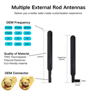 Antenne WiFi 4G LTE 12dBi à gain élevé, large bande, omnidirectionnelle, type « Rubber Duck », avec interface filetée pour routeur, modem, passerelle
