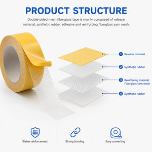 Nastro Adesivo Bifacciale, Materiali Ausiliari per Imballaggio, Nastro da Imballaggio per Industria - Product Image 3