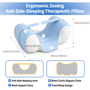 Wholesale Anti Side Sleeping <b>Pillow</b> for <b>Neck</b> Support, Contour Posterior Abdominal Sleepers, Orthopedic Bed <b>Pillow</b>, - Product Image 2