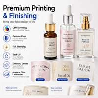 Etiquetas Personalizadas para Botellas Pequeñas, Resistentes al Agua y al Aceite, Adhesivo Fuerte, Impresas para Envases de Vidrio de Cosméticos y Cuidado de la Piel
