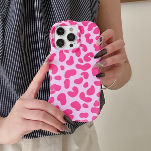 <span class=keywords><strong>Cover</strong></span> per cellulare in stile coreano <span class=keywords><strong>con</strong></span> stampa leopardata rosa per <span class=keywords><strong>iPhone</strong></span> <span class=keywords><strong>11</strong></span> 12 13 14 15 16 17 Pro Max Plus Air - Product Image 3