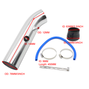 Tuyau en aluminium de 76mm pour l'<span class=keywords><strong>admission</strong></span> des systèmes d'<span class=keywords><strong>admission</strong></span> d'air froid Tube d'<span class=keywords><strong>admission</strong></span> de 3.0 pouces Taille du tuyau Conduit universel Pièces de refroidissement de voiture Turbo - Product Image 3