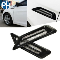 Autocollant de fausse Grille d'admission d'air, 2 pièces, décoration de carrosserie de véhicule, pare-boue latérale pour voiture, accessoires modifiés, résistants à la décoloration