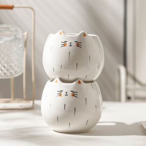 Novelty Ceramic Cat Shaped Mug Cute Cat Coffee Mug with Ears - Product Image 4