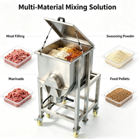 Équipement de mélange à sec horizontal industriel personnalisable - Mélangeur de particules en poudre - Convient aux lignes de production d'aliments à grande échelle
