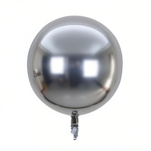 Party Love 4D Silver Mylar Balloon 56cm 22in Metallic <b>Birthday</b> Party <b>Decorations</b> - Product Image 3