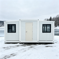 Maison conteneur préfabriquée extensible 20 pieds 40 pieds, 2 chambres, moderne, modulaire, mobile, de luxe, villa familiale portable