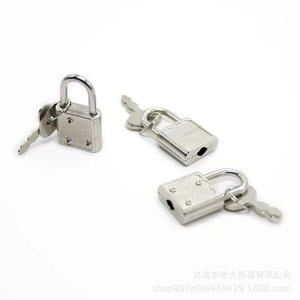 Mini silver lock, stationery lock, brass lock, craft lock, lock cylinder, diary lock, <b>square</b> lock, heart-shaped lock. - Product Image 2