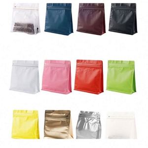 8/12/16 oz Gravure Printed Custom Printed Side Sealed Flat Bottom Pouch Coffee <b>Packaging</b> <b>Bags</b> with Valve Zipper Biodegradable - Product Image 2