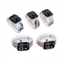 Jam Tangan Digital LED Cetak Cina Grosir Laris 2026, Bentuk Persegi, Elektronik, Personal, untuk Pria Wanita Pelajar, Jam Tangan Olahraga