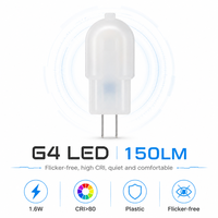 Ampoule LED G4 AC/DC 12V sans scintillement, lampe capsule pour éclairage intérieur d'hôtel, CRI élevé >80, température de couleur multiple, certifiée CE/FCC, 15000H