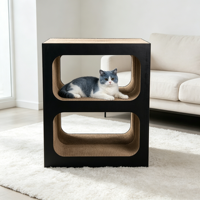 Grattoir pour chat écologique à double couche Petaful |   Salon en carton ondulé durable |   Meubles modernes pour chats |   Carton à double niveau