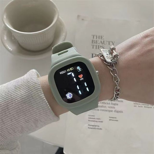 Sports Electronic Watch for Women and Men Digital Watch Children Big Screen Square LED Student Wrist Watches