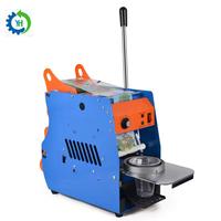 Machine de scellage semi-automatique commerciale personnalisée à pression manuelle pour boissons, avec emballage sous film pour gobelets de thé au lait et de lait de soja