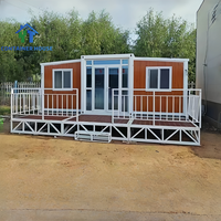 Maison conteneur modulaire préfabriquée pliable et extensible à faible coût de 20/40 pieds pour villa, hôtel, résidence éco-responsable à l'étranger
