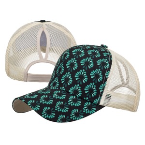 قبعة سائقي الشاحنات من شبكة الفهد الفيروزي ، قبعة بوهو الغربية ، قبعة راعية البقر ، قبعة سائقي الشاحنات الغربية - Product Image 2