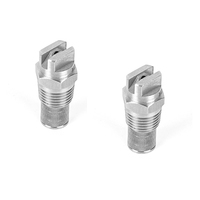 Nosel Semprot Tekanan Tinggi Stainless Steel Ukuran 1/8" 1/4" 3/8" Pola Kipas Datar Baru Teejet Ulir BSPT/NPT 0-110 Spray