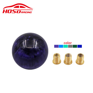 Hoso Racing Car Gear <b>Shift</b> <b>Knob</b> Universal Plastic Ergonomic <b>Shift</b> Ball Dark Blue With Brass Nuts - Product Image 1