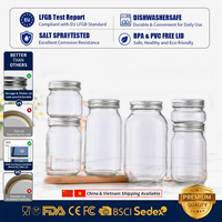 Bocaux Mason de qualité alimentaire pour miel, 260 ml (8 oz), bocaux de conservation, récipients alimentaires vides pour le stockage du miel, de la confiture, des cornichons et de la sauce piquante