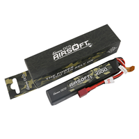 Batterie lipo originale Gens Ace 25C 1300mAh 2S 7.4V Airsoft pour AEG M4/M16/HK416 airsoft Nunchuck
