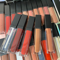 Tube de Gloss Végétalien Brillant en Gros Avec Miroir et Lumière LED, Rouge à Lèvres Liquide Mat Haute Pigmentation Sous Marque Privée