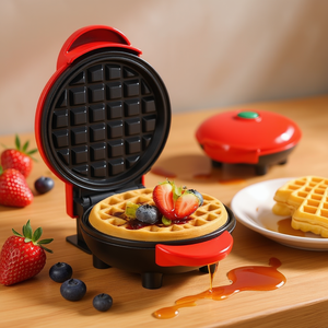 Mini Electric Waffle <b>Maker</b> Round Non Stick For Home Quick <b>Breakfasts</b> - Product Image 3