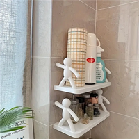 Étagères murales modernes en plastique avec figurines humanoïdes pour le rangement de la cuisine ou de la salle de bain