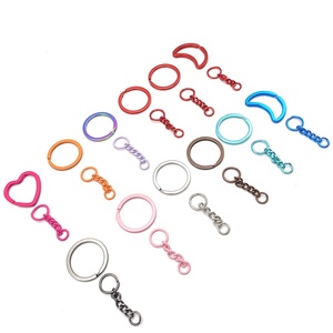YYX <strong>Split</strong> Key Ring with Chain 1 Inch and Jump Rings Silver Metal Parts <strong>Keychain</strong> with Open Jump Ring and Connector Keyring Bulk - Product Image 3