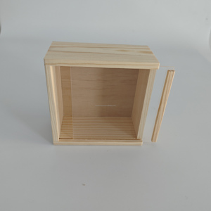 Giá Rẻ Giá Moq 100 Pcs Tùy Chỉnh Kích Thước Đa Chức Năng Thông Tự Nhiên Bằng Gỗ Lưu Trữ Hộp Trượt Acrylic Nắp Đánh Bóng Hộp Quà Tặng - Product Image 4