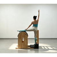 Machine de Pilates en bois d'acacia et érable, modèle échelle-baril, nouvelle conception, pour fitness et entraînement de yoga, vente en gros