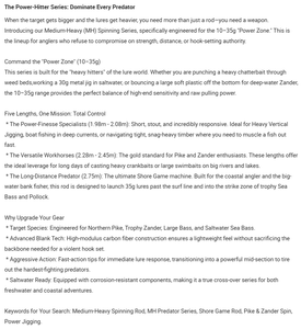 Caña de <span class=keywords><strong>spinning</strong></span> Ature de 2.45m, 10-35g, resistencia HM, caña de pesca de carbono para lagos, pescado como el lucio y el zander, Swimbait Master Control. - Product Image 2