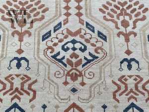 Tapis d'intérieur en laine de Nouvelle-Zélande noué à la main, blanc chaud, tapis turc Oushak, tapis en laine épaisse, tapis noué doux, grand tapis d'intérieur - Product Image 5