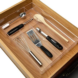 Cocina <span class=keywords><strong>de</strong></span> acrílico claro cuchillos tenedores cajón organizador <span class=keywords><strong>de</strong></span> <span class=keywords><strong>cucharas</strong></span> <span class=keywords><strong>de</strong></span> servir - Product Image 5