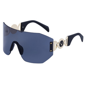 Lunettes de soleil sport Y2K à grande monture, protection UV400, verres PC coupe-vent, unisexe, pour le cyclisme, style européen et américain - Product Image 3