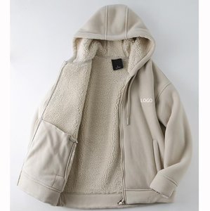 Giacca dei pesi massimi personalizzati in pile polare <span class=keywords><strong>elegante</strong></span> Double-face Top da uomo caldo morbido nuovo Design autunno inverno <span class=keywords><strong>felpa</strong></span> <span class=keywords><strong>con</strong></span> <span class=keywords><strong>cappuccio</strong></span> - Product Image 2